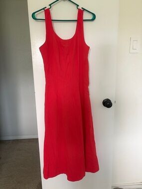 a new day Red Scoop Neck Midi Dress